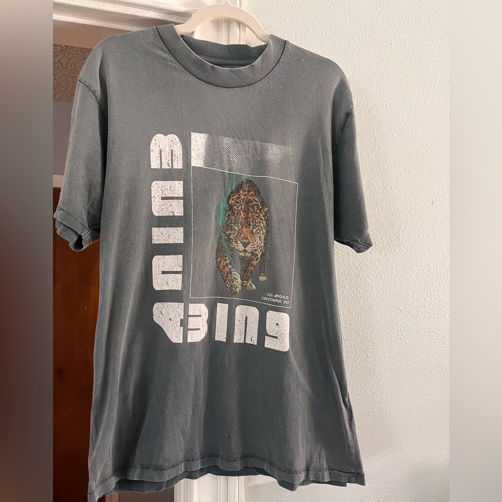 Anine Bing washed black tiger tee size Medium